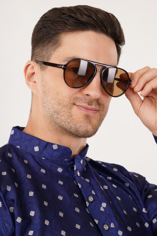 Accentz Premium Aviator Sunglasses for Unisex | UV100 Protection | Classic Metal Frame